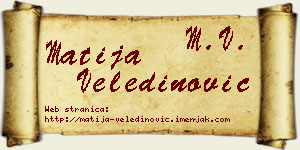 Matija Veledinović vizit kartica